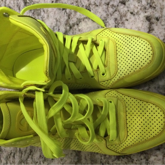 Gucci Neon Yellow Athletic Shoes main image 13